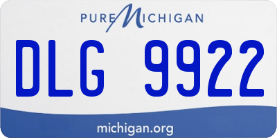 MI license plate DLG9922