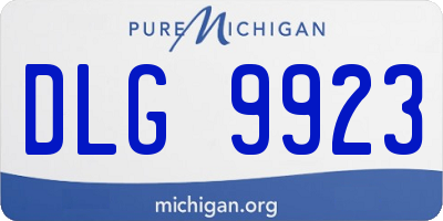 MI license plate DLG9923
