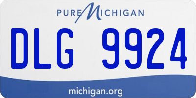 MI license plate DLG9924