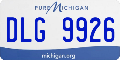 MI license plate DLG9926