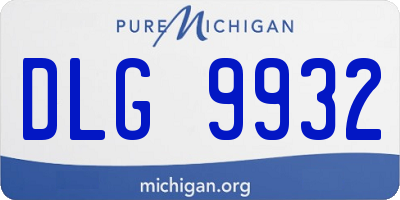 MI license plate DLG9932