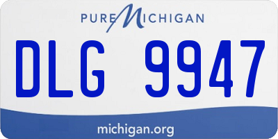 MI license plate DLG9947
