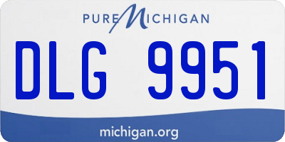 MI license plate DLG9951