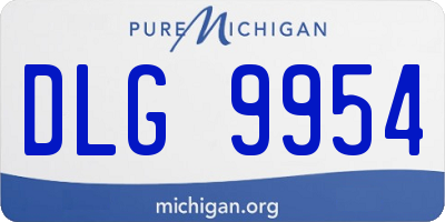 MI license plate DLG9954