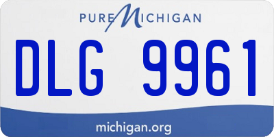 MI license plate DLG9961