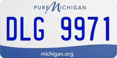 MI license plate DLG9971