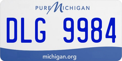 MI license plate DLG9984