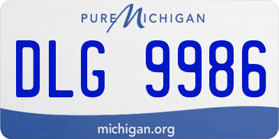 MI license plate DLG9986