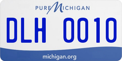 MI license plate DLH0010