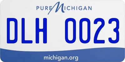 MI license plate DLH0023