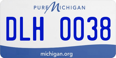 MI license plate DLH0038