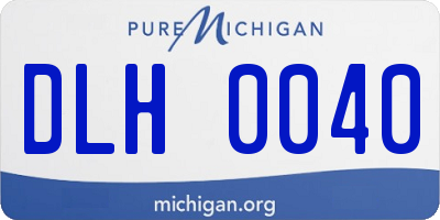 MI license plate DLH0040
