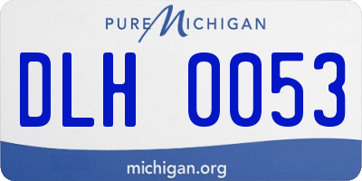 MI license plate DLH0053