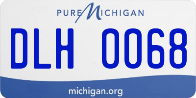 MI license plate DLH0068