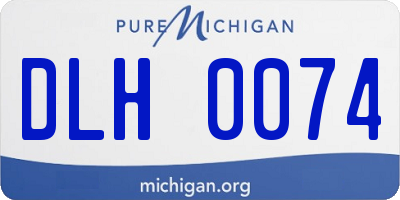 MI license plate DLH0074