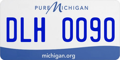 MI license plate DLH0090
