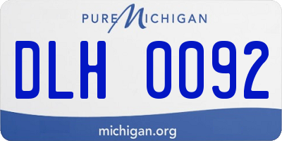 MI license plate DLH0092