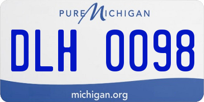 MI license plate DLH0098