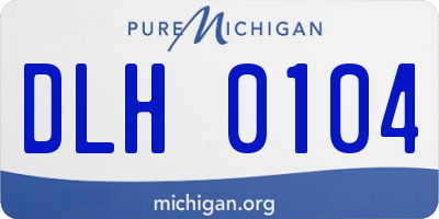 MI license plate DLH0104
