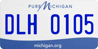 MI license plate DLH0105