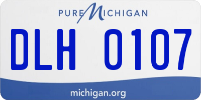 MI license plate DLH0107