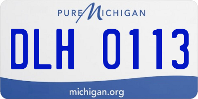 MI license plate DLH0113
