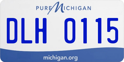 MI license plate DLH0115