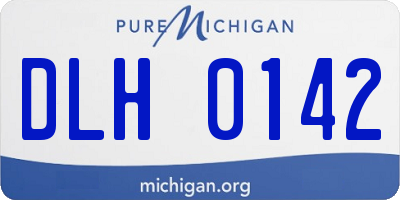 MI license plate DLH0142