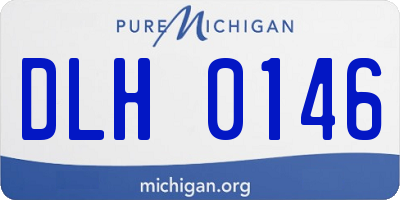 MI license plate DLH0146