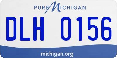 MI license plate DLH0156