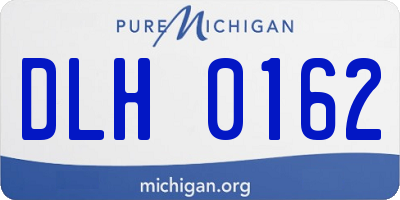 MI license plate DLH0162