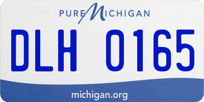 MI license plate DLH0165