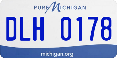 MI license plate DLH0178