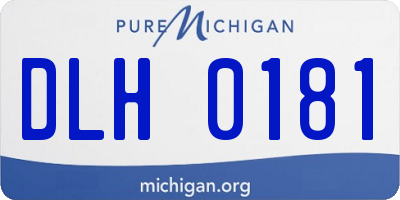 MI license plate DLH0181