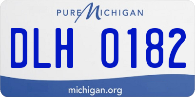 MI license plate DLH0182