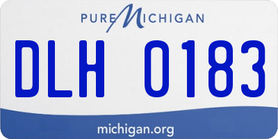 MI license plate DLH0183