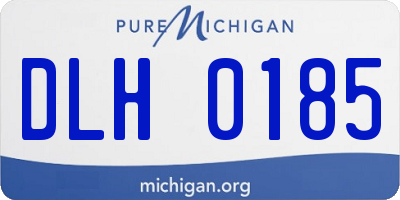 MI license plate DLH0185