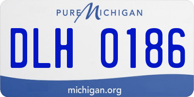 MI license plate DLH0186