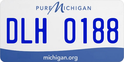 MI license plate DLH0188