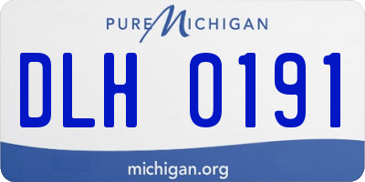 MI license plate DLH0191