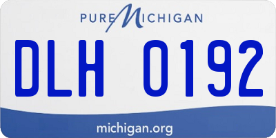 MI license plate DLH0192