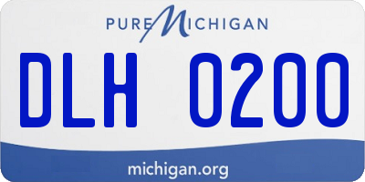 MI license plate DLH0200