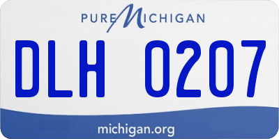 MI license plate DLH0207