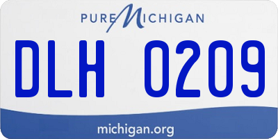 MI license plate DLH0209