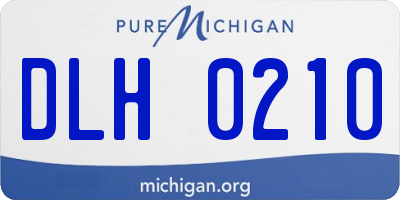 MI license plate DLH0210