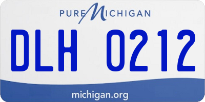 MI license plate DLH0212
