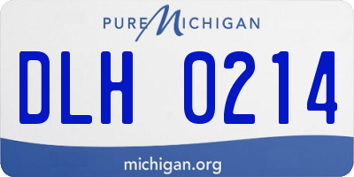 MI license plate DLH0214