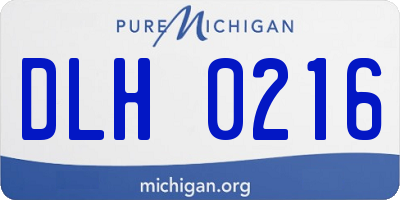 MI license plate DLH0216