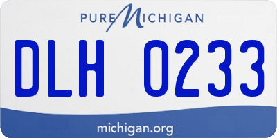 MI license plate DLH0233