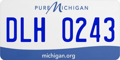 MI license plate DLH0243